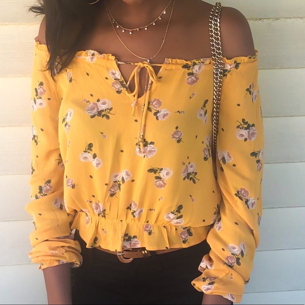 Off the shoulder floral top